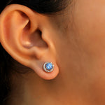 Load image into Gallery viewer, Skylight Round Studs (Rhodium Plated)