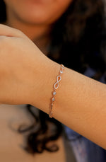 Load image into Gallery viewer, Infinity Bracelet (Rhodium Plated)