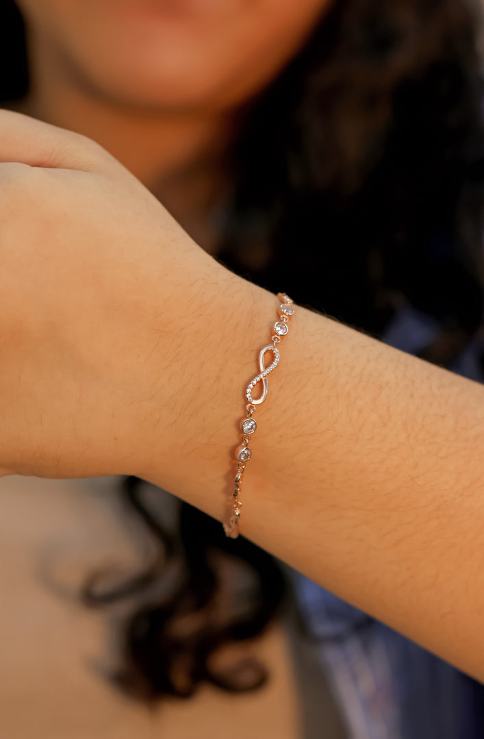 Infinity Bracelet (Rhodium Plated)
