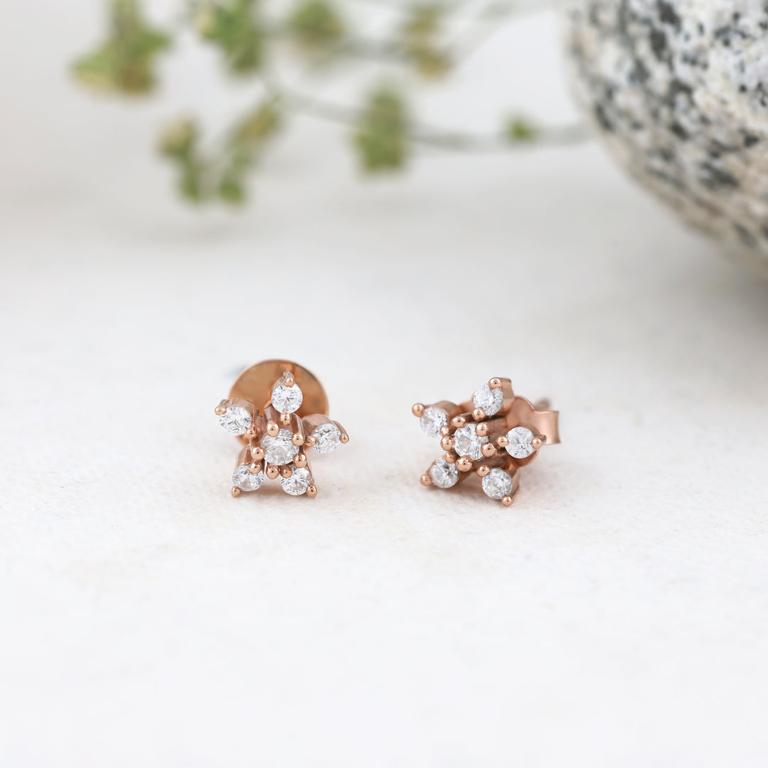 Daisy Studs (Rose Gold Plated)
