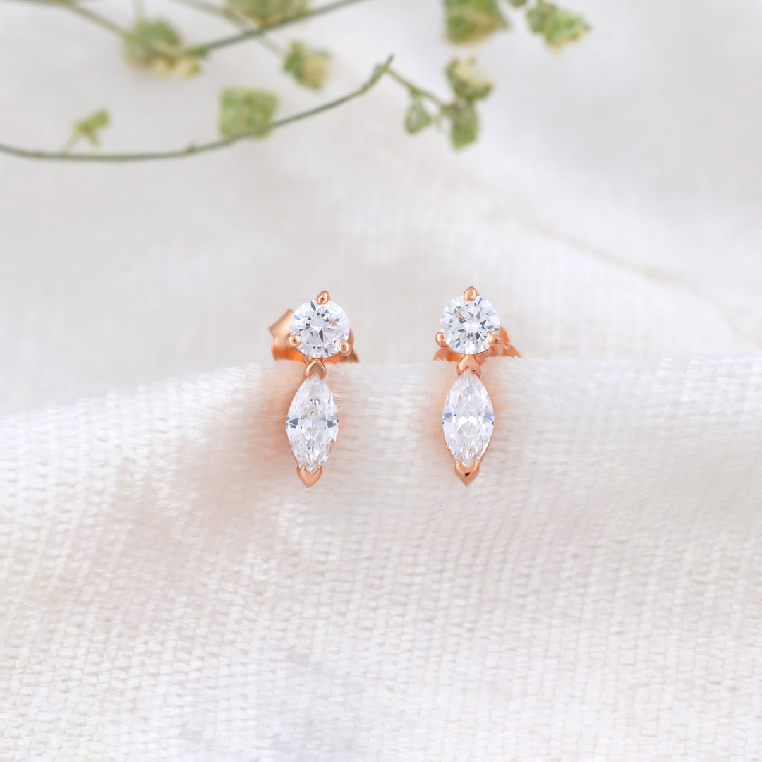 Nina Studs (Rose Gold Plated)