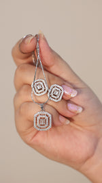 Load image into Gallery viewer, Octagon Pendant (Rhodium Plated)