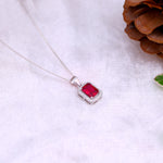 Load image into Gallery viewer, Ember Octa Pendant (Rhodium Plated)