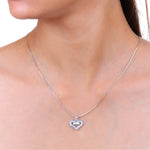 Load image into Gallery viewer, Cupid’s knot Pendant (Rhodium Plated)