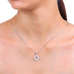 Load image into Gallery viewer, Quadro Pendant (Rhodium Plated)