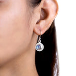 Load image into Gallery viewer, Natural Labradorite Blue Fire Cab Earrings