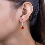 Load image into Gallery viewer, Natural Carnelian Cabochon Earrings