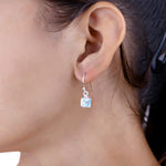 Load image into Gallery viewer, Natural Aquamarine Faceted Earrings