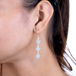 Load image into Gallery viewer, Natural Moonstone Rainbow Cabochon Earrings