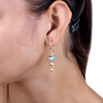 Load image into Gallery viewer, Natural Opal Ethiopian Rough & Citrine Faceted Earrings
