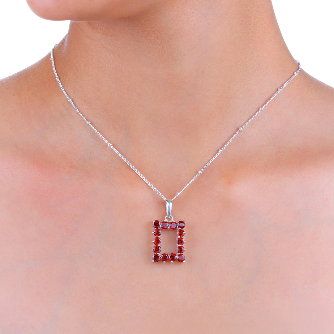 Natural Garnet Cut Pendant