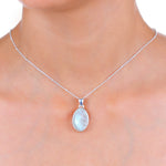 Load image into Gallery viewer, Natural Moonstone Rainbow Cabochon Pendant