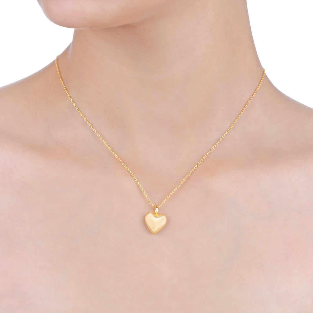 Bold Heart Pendant (Gold Plated)