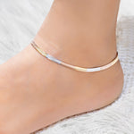 Load image into Gallery viewer, Tricolore Anklet (Gold, Rose Gold & Rhodium Plated)