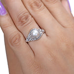 Load image into Gallery viewer, Natural Pearl Cabochon Ring