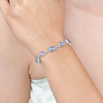 Load image into Gallery viewer, Natural Labradorite Blue Fire Cabochon Bracelet