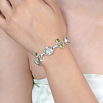 Load image into Gallery viewer, Natural Amethyst Green & Peridot Cut Bracelet