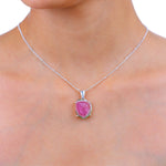 Load image into Gallery viewer, Natural Tourmaline Watermelon Slice Pendant