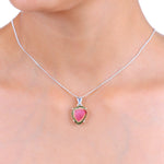 Load image into Gallery viewer, Natural Tourmaline Watermelon Slice Pendant