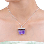 Load image into Gallery viewer, Natural Amethyst Lace Druzy Pendant