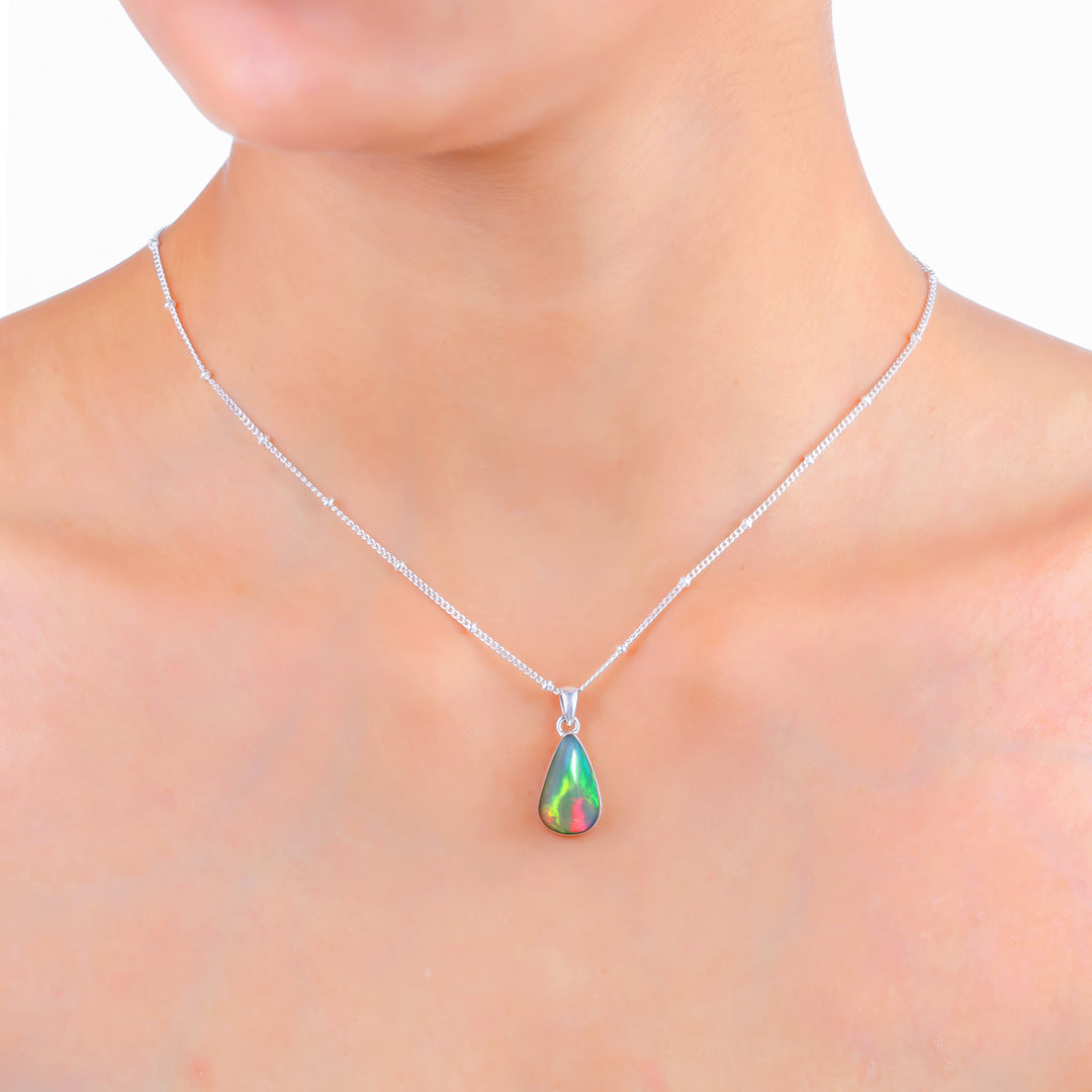 Natural Opal Ethiopian Cab Pendant