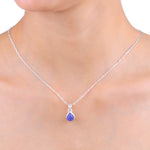 Load image into Gallery viewer, Natural Tanzanite Cabochon Pendant