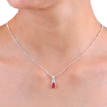 Load image into Gallery viewer, Natural Tourmaline Pear Faceted Pendant