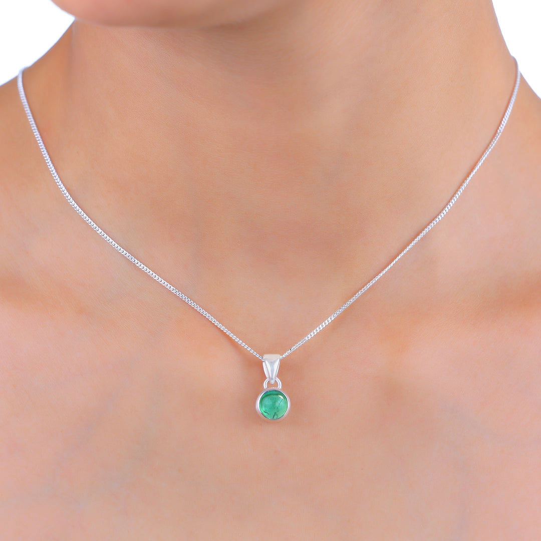 Natural Tourmaline Cabochon Pendant
