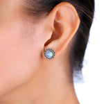 Load image into Gallery viewer, Natural Moonstone Rainbow Studs
