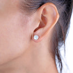 Load image into Gallery viewer, Natural Rainbow Moonstone Studs
