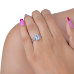 Load image into Gallery viewer, Natural Aquamarine Cut Ring