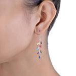 Load image into Gallery viewer, Natural Multi Tourmaline Leaf Earrings