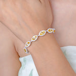 Load image into Gallery viewer, Natural Citrine Cut Bracelet
