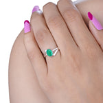 Load image into Gallery viewer, Natural Onyx Green Cab Ring