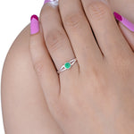 Load image into Gallery viewer, Natural Onyx Green Cabochon Ring