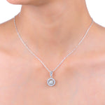Load image into Gallery viewer, Natural Moonstone Blue Fire Cabochon Pendant