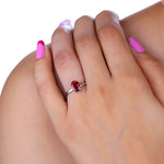 Load image into Gallery viewer, Natural Garnet Oval Faceted Ring