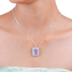 Load image into Gallery viewer, Natural Amethyst Pink Faceted Pendant