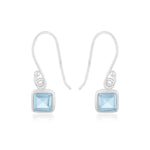 Load image into Gallery viewer, Natural Aquamarine Faceted Earrings