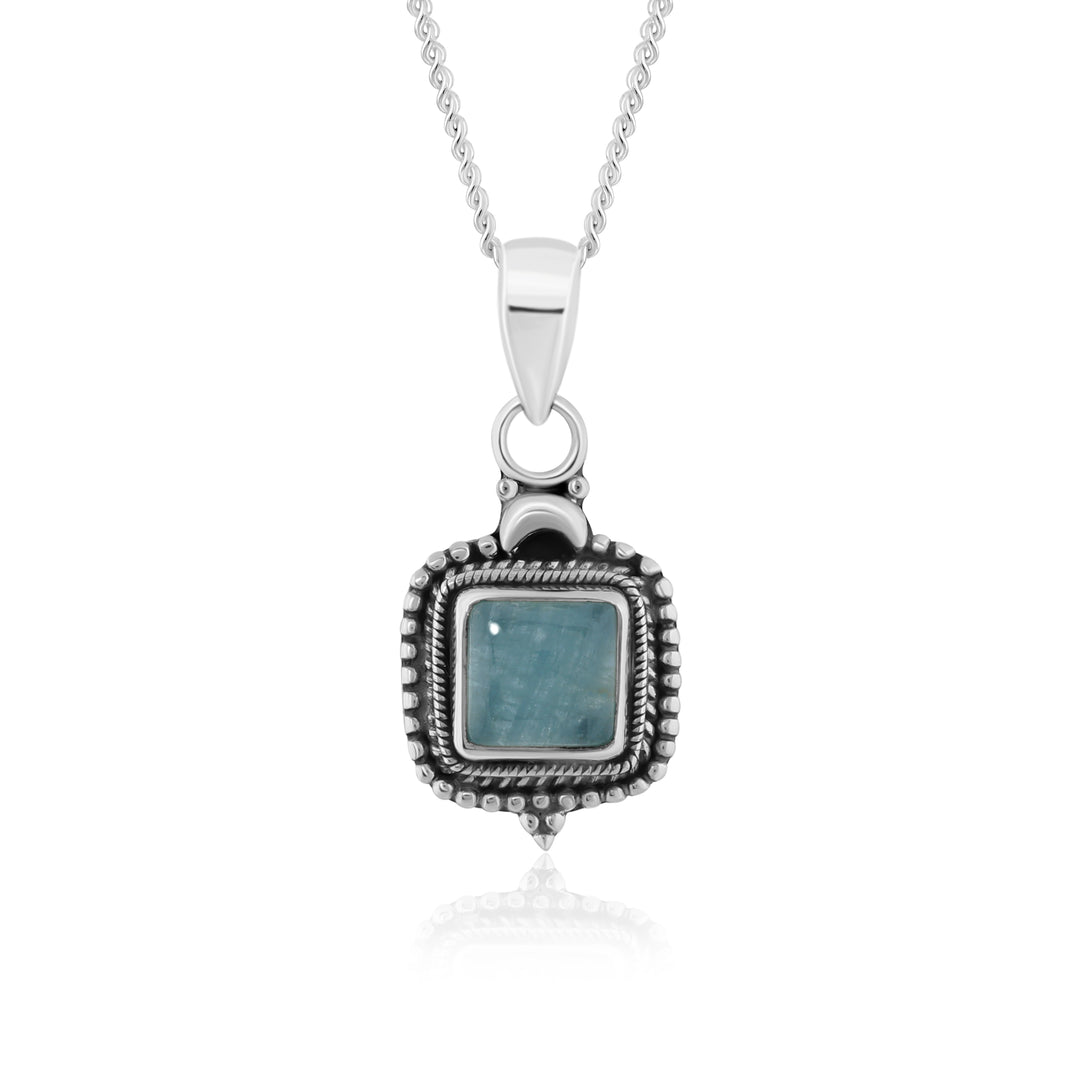 Natural Aquamarine Cab Pendant