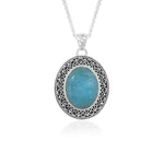 Load image into Gallery viewer, Natural Aquamarine Cabochon Pendant