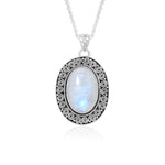 Load image into Gallery viewer, Natural Moonstone Rainbow Cabochon Pendant