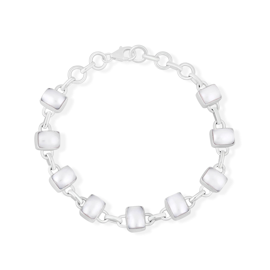 Natural Pearl Cabochon Bracelet
