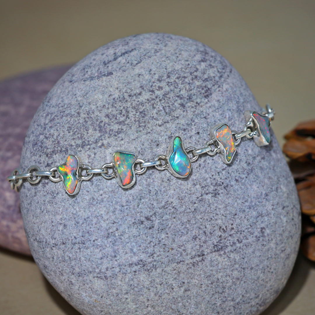 Natural Opal Ethiopian Polish Rough Bracelet