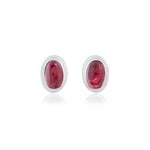 Load image into Gallery viewer, Natural Tourmaline Cabochon Studs