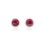 Load image into Gallery viewer, Natural Tourmaline Cabochon Studs
