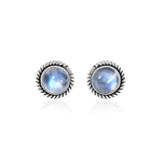 Load image into Gallery viewer, Natural Moonstone Rainbow Studs