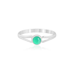 Load image into Gallery viewer, Natural Onyx Green Cabochon Ring