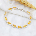 Load image into Gallery viewer, Natural Citrine Cut Bracelet