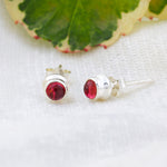 Load image into Gallery viewer, Natural Tourmaline Cabochon Studs